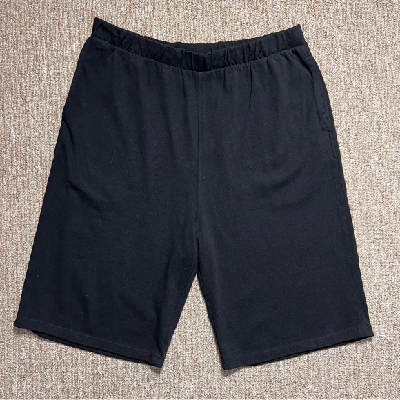 Mens Oak + Fort Oversized Sweat Shorts Black Baggy - Picture 6 of 9